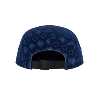 Supreme Flocked Denim Camp Cap - Blue