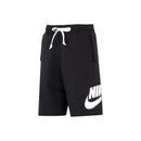 Nike Men's Logo Swoosh Fleece Shorts - Black White