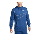 Nike Dri FIT Men's Fleece Full Zip Fitness Hoodie - Royal Blue