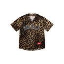 Supreme Velvet Baseball Jersey - Leopard