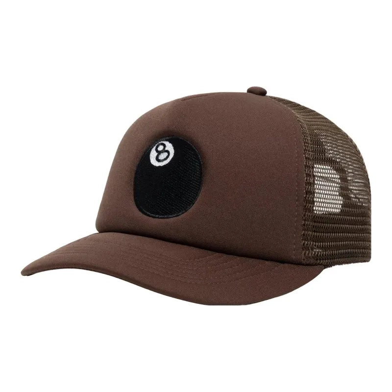 Stussy 8 Ball Trucker Cap - Brown