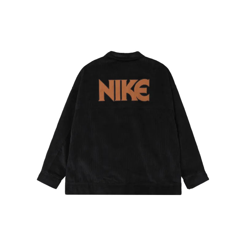 Nike Jacket Women's Winter New Retro Corduroy Lapel - Casual Sports Jacket