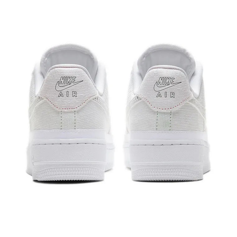 Nike Air Force 1 LX Reveal Black Swoosh -  White/White-Multi-Color