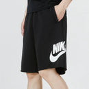 Nike Men's Logo Swoosh Fleece Shorts - Black White