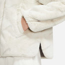 Nike Women's Plush Printed Faux Fur Jacket - Light Bone