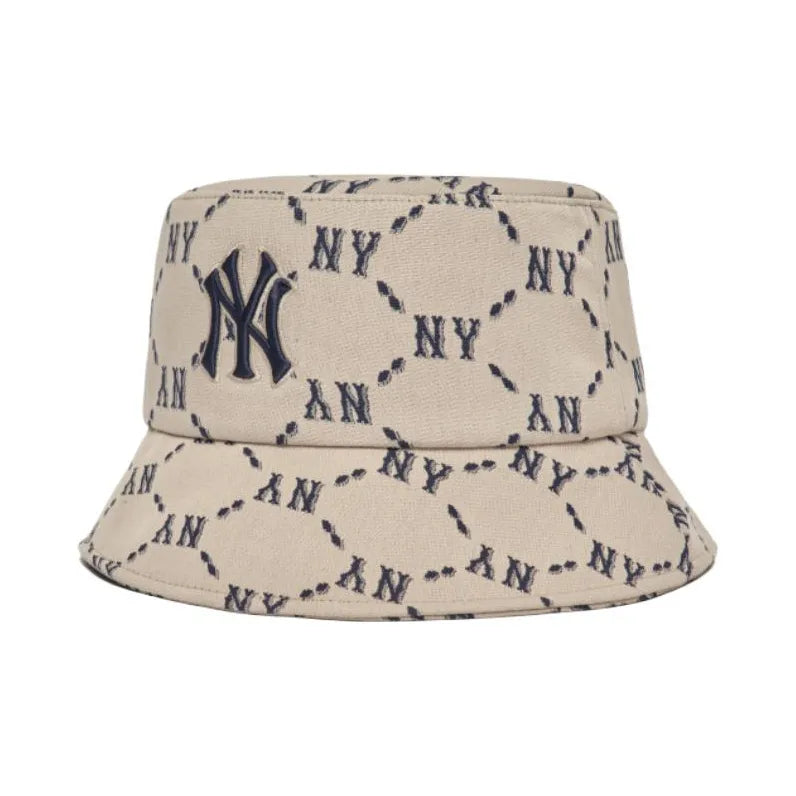 MLB Monogram Bucket Hat New York Yankees - beige