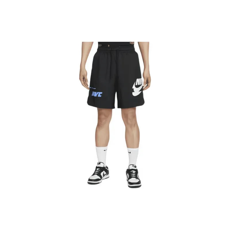 Nike Nike Sportswear Large Logo Woven Lacing Athleisure Casual Sports Shorts - Black