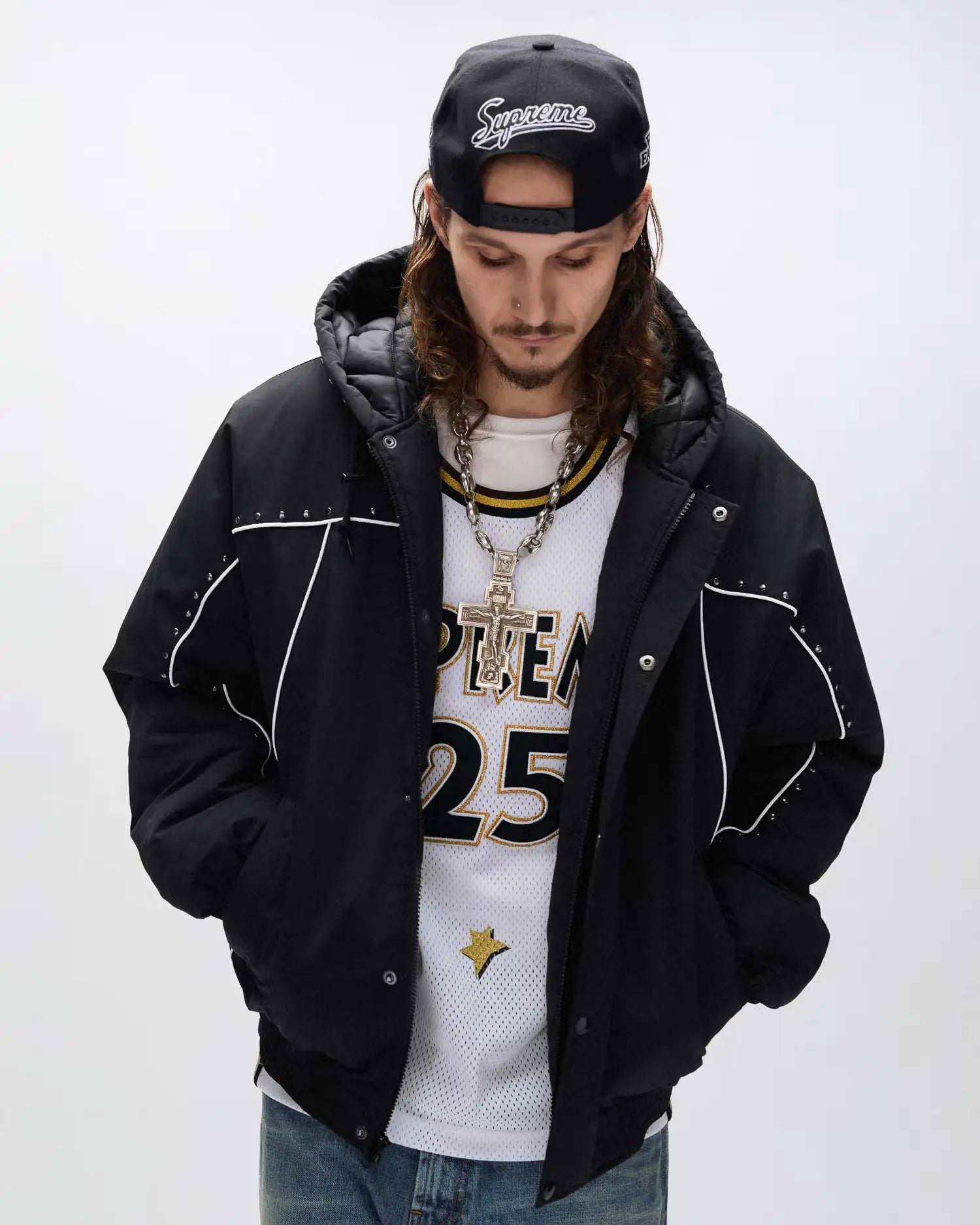 Supreme World Famous S Logo 6-Panel - Black