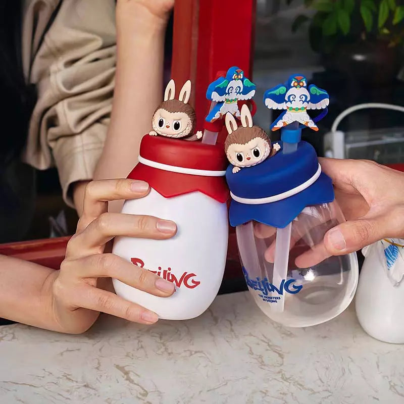 Pop Mart Beijing Straw Cup 'Blue' - 450ML