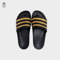 Adidas Adilette Black Gold Slides