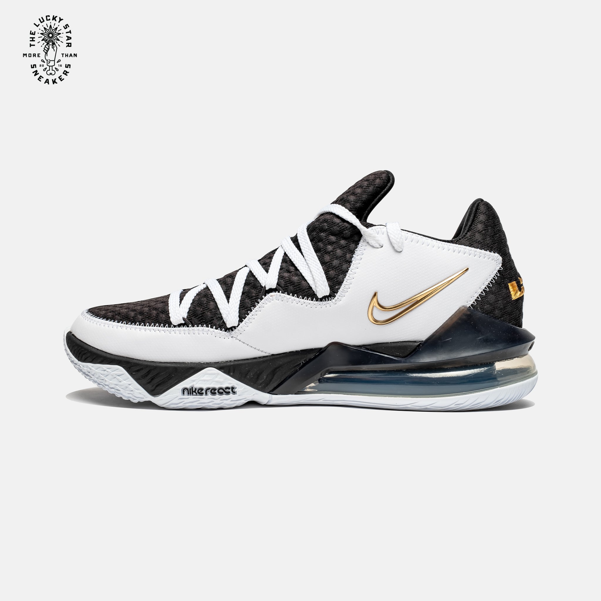 Lebron XVII Low White Metallic Gold