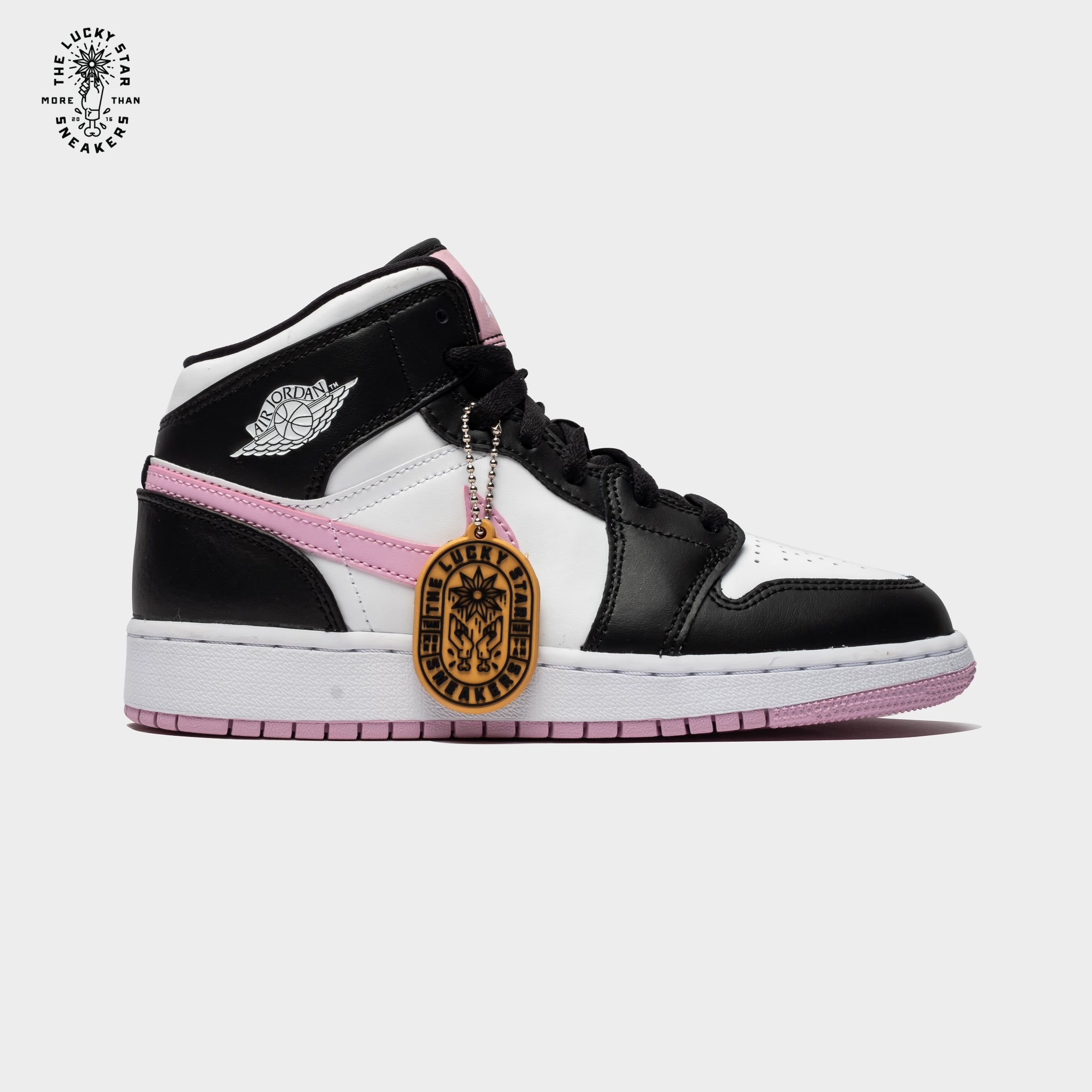 Jordan 1 Mid White Black Light Arctic Pink