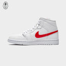 Jordan 1 Mid White Red