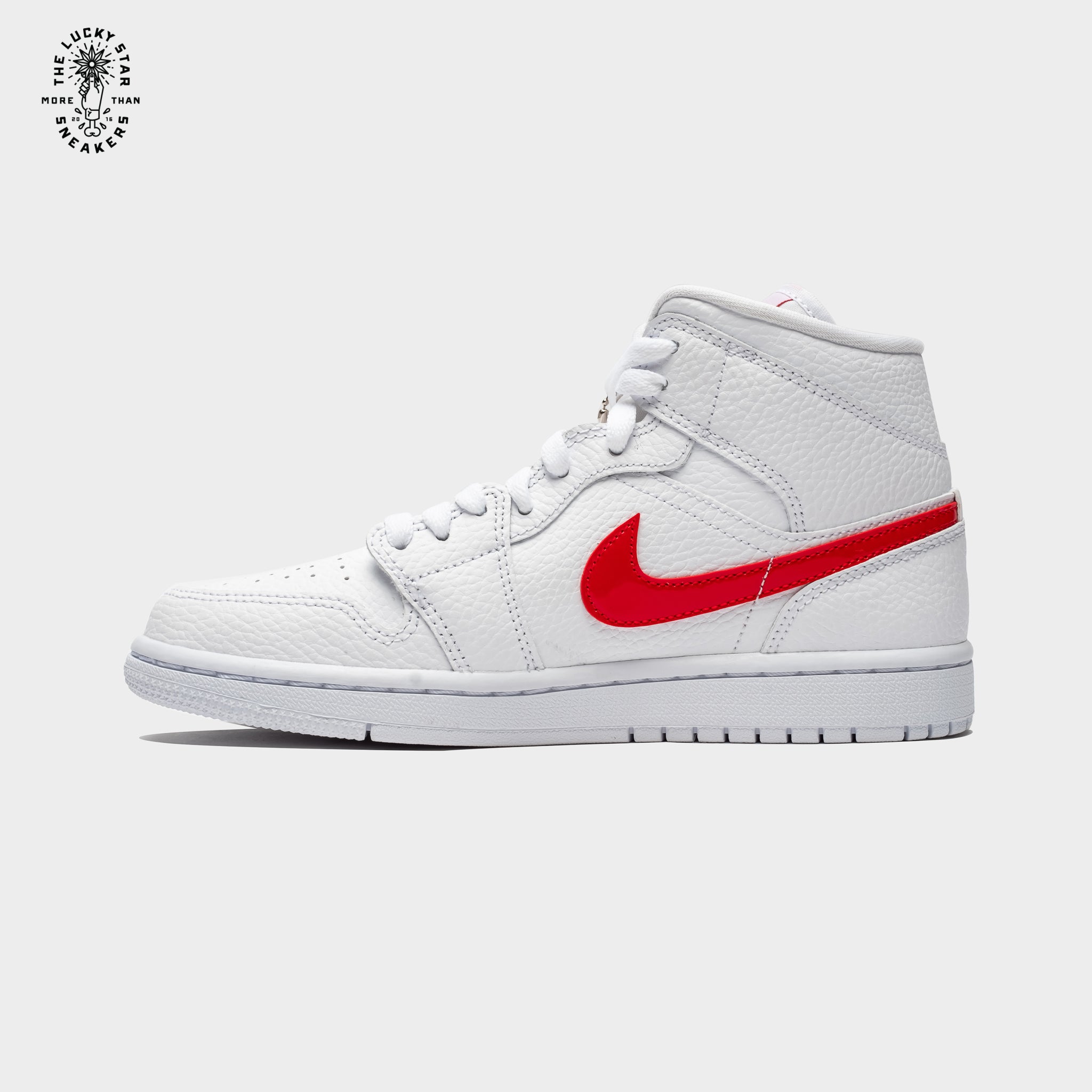 Jordan 1 Mid White Red