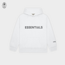 FEAR OF GOD ESSENTIALS 3D Silicon Applique pullover hoodie white