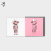 Kaws BFF Greeting Card (with Puffy Sticker ) Pink