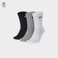 NIKE EVERYDAY CUSHIONED TRAINING CREW SOCKS TRIPLE PACK