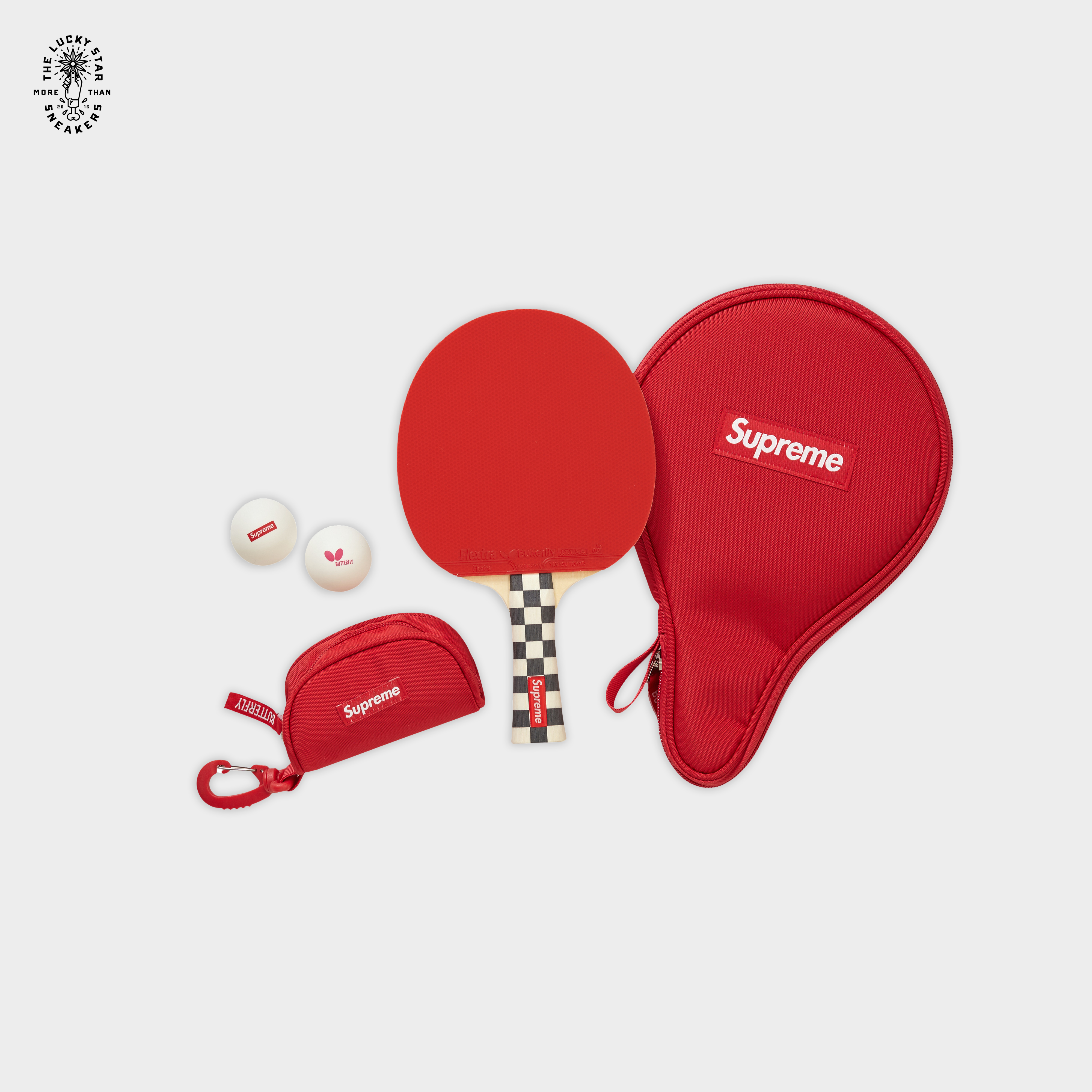 Supreme Butterfly Table Tennis Racket Set Checkerboard