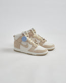 Nike Dunk High-Tan Suede White