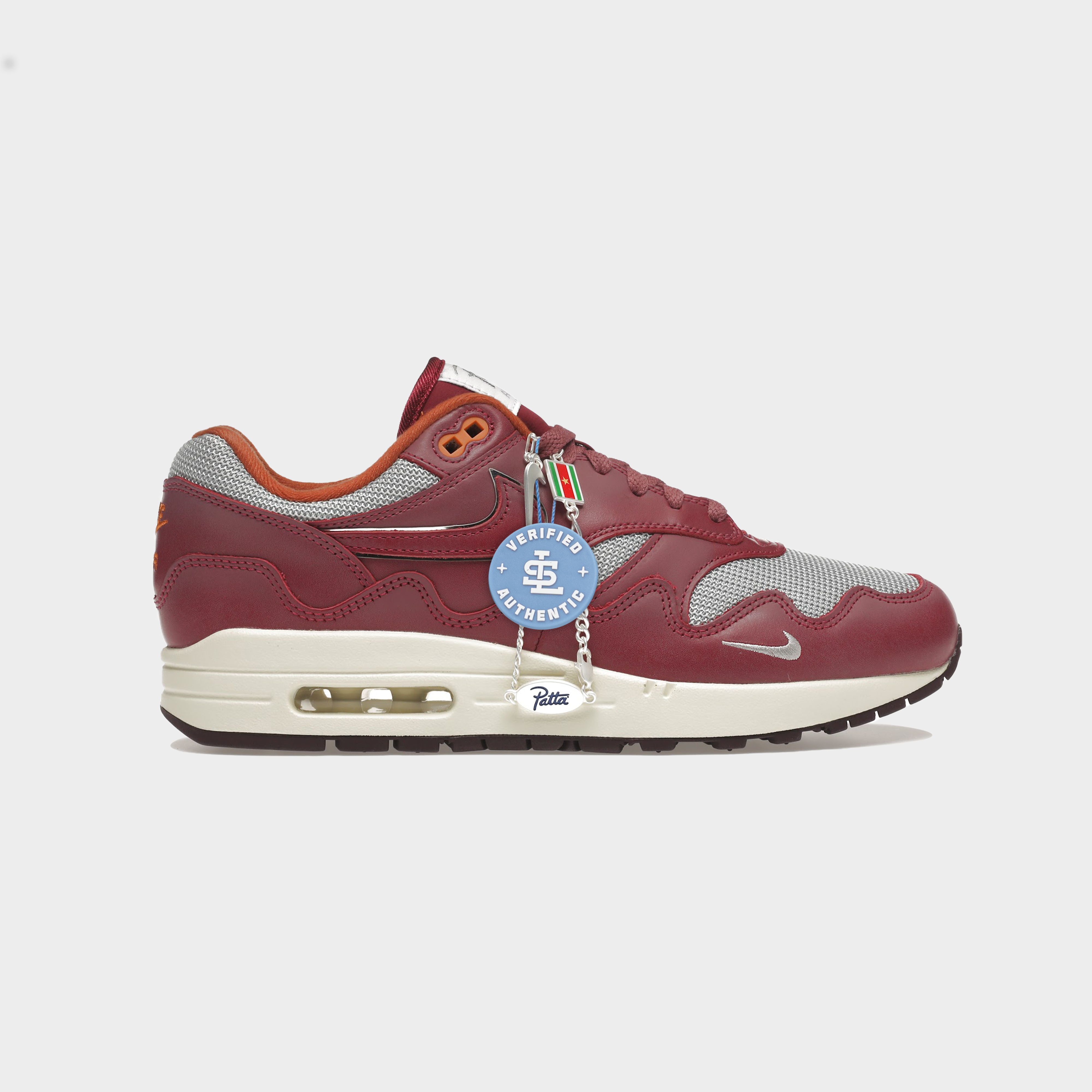 Nike Air Max 1 Patta Waves Rush Maroon (with Bracelet)